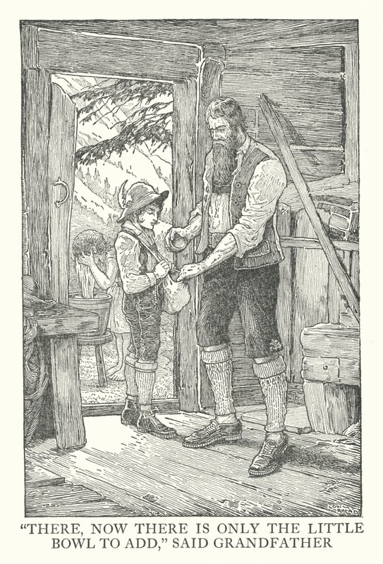 Illustrazione per Heidi di Johanna Spyri da Louis John Rhead