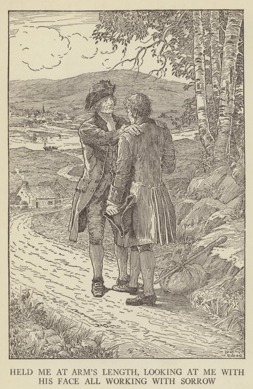 Illustrazione per Kidnapped di Robert Louis Stevenson da Louis John Rhead