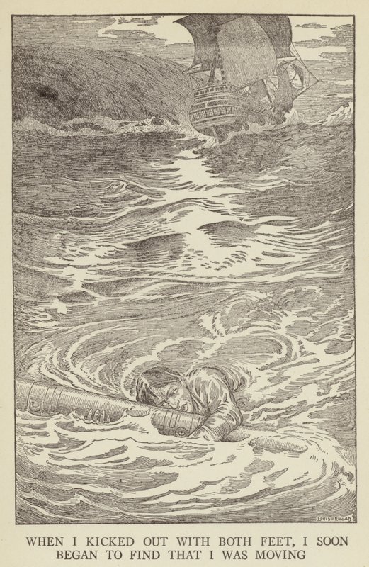 Illustrazione per Kidnapped di Robert Louis Stevenson da Louis John Rhead