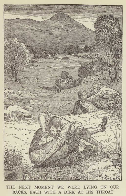Illustrazione per Kidnapped di Robert Louis Stevenson da Louis John Rhead