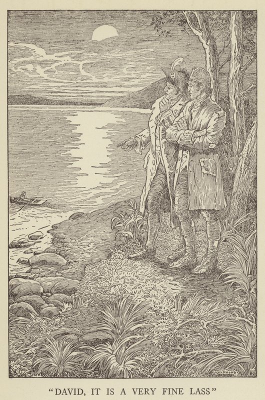 Illustrazione per Kidnapped di Robert Louis Stevenson da Louis John Rhead