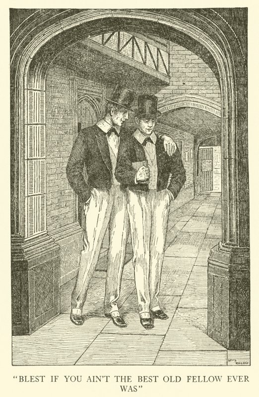 Illustrazione per i Giorni di Scuola di Tom Brown da Louis John Rhead
