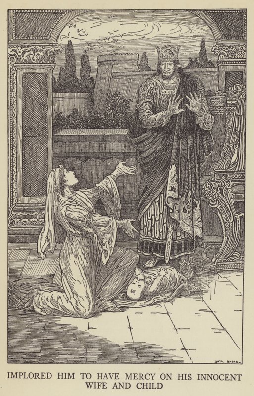 Lo implorò di avere pietà della sua innocente moglie e figlio da Louis John Rhead