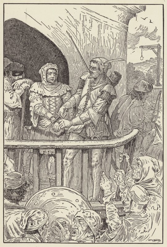 Little John tagliò in fretta i legami di Will Stutely da Louis John Rhead