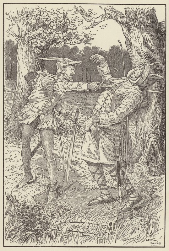 Robin infilzò la lama nel corpo di Sir Guy da Louis John Rhead