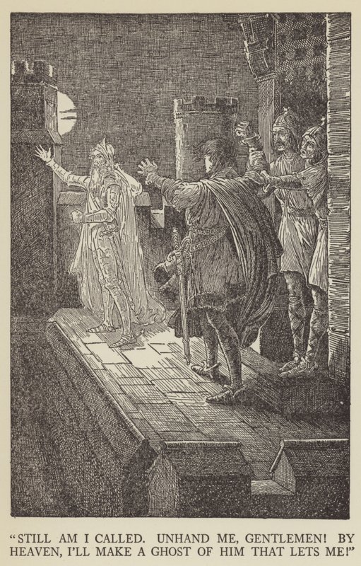 Ancora sono chiamato, lasciatemi, signori! per il cielo, farò un fantasma di chi mi trattiene! da Louis John Rhead