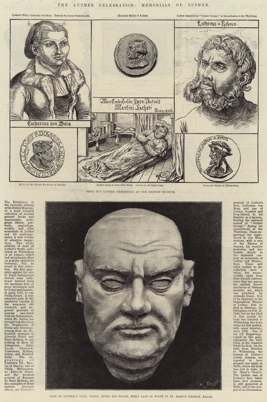 La celebrazione di Lutero, memoriali di Lutero da Lucas Cranach the Younger