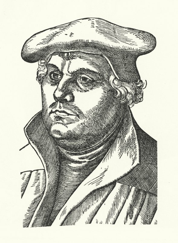 Martin Lutero, riformatore protestante tedesco da Lucas the Elder (after) Cranach