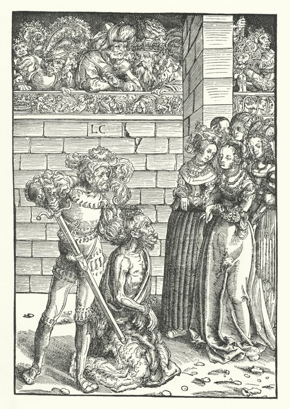 La decapitazione di San Giovanni Battista (incisione) da Lucas the Elder (after) Cranach