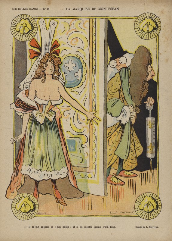 La Marchesa De Montespan, Illustrazione per Le Rire da Lucien Metivet