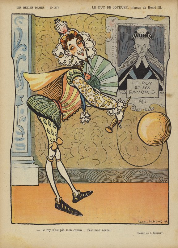 Le Duc De Joyeuse, illustrazione per Le Rire da Lucien Metivet