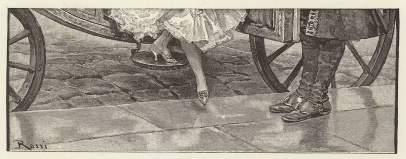 Illustrazione per La scuola della maldicenza (cromolitografia) da Lucius Rossi