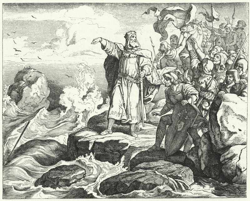 Ottone I di Germania sulle rive del Mare del Nord da Ludwig Adrian Richter