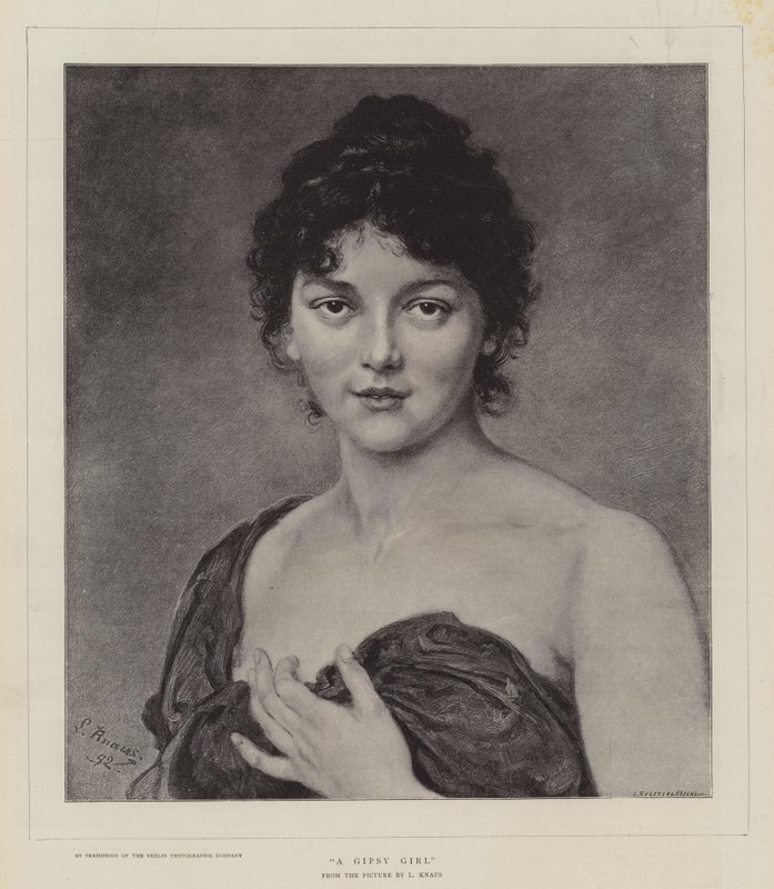 Una ragazza zingara da Ludwig Knaus