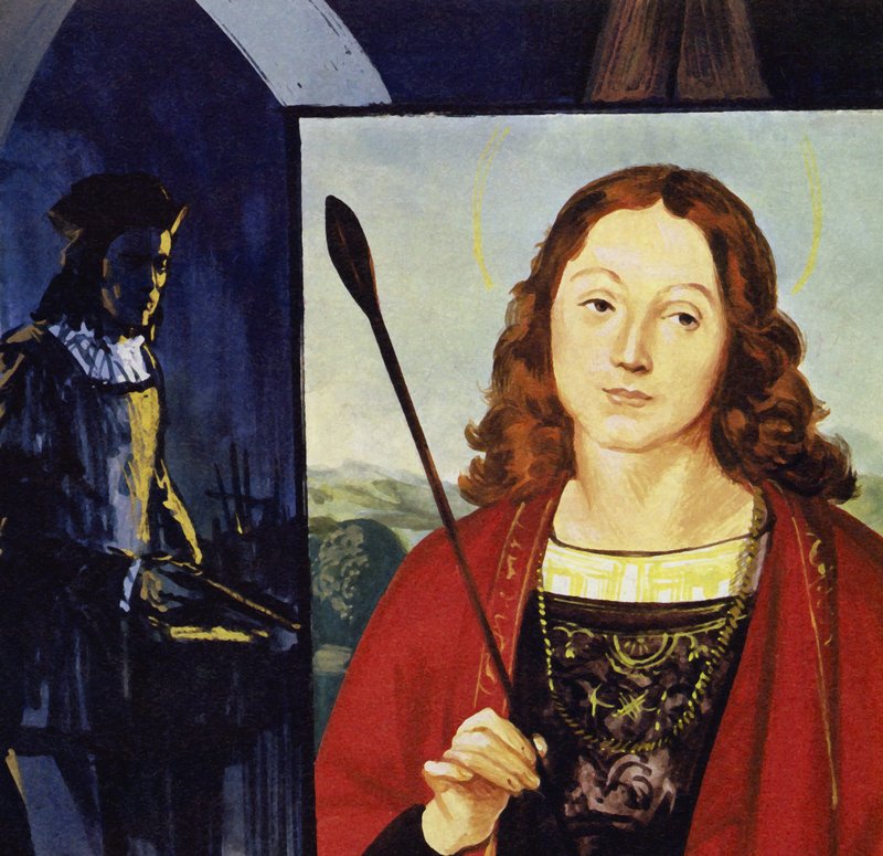 Raffaello inizia a ricevere commissioni personali (litografie a colori). da Luis Arcas Brauner