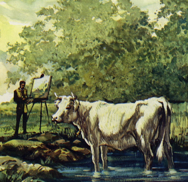 Renoir dipinge la campagna intorno a sé (litografia a colori) da Luis Arcas Brauner