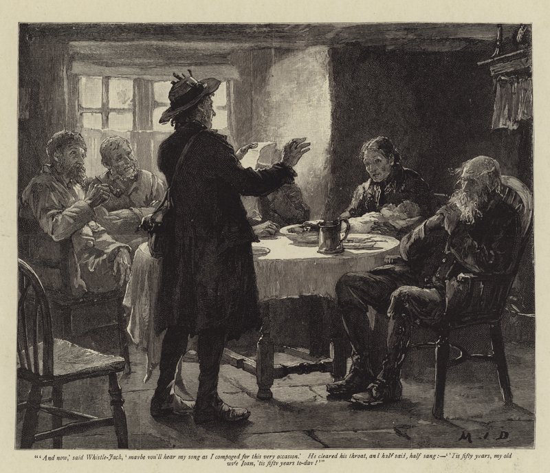 Illustrazione per John e Joan, Una Storia Curiosa, di S Baring-Gould da Margaret Isabel Dicksee