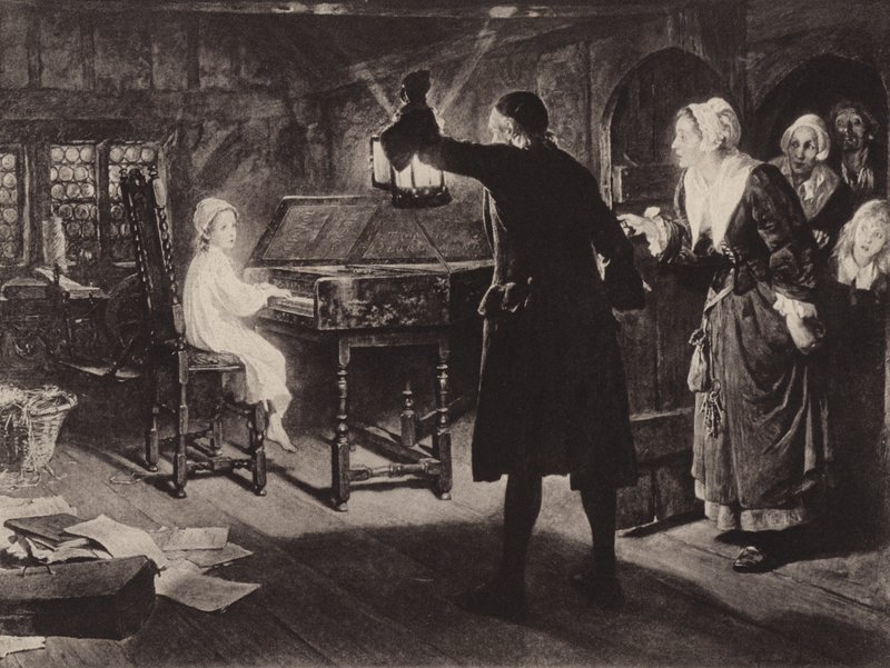 Il bambino Handel da Margaret Isabel Dicksee