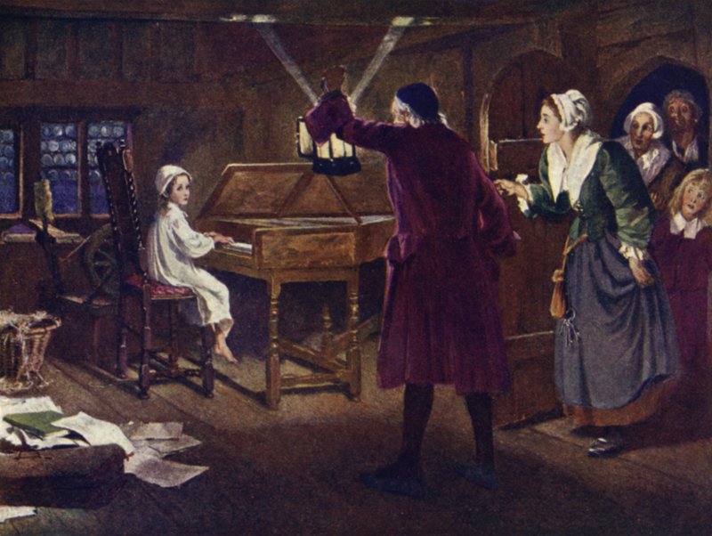 Il bambino Handel da Margaret Isabel Dicksee
