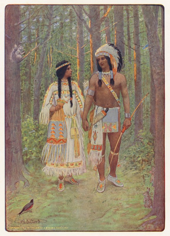 Illustrazione per Hiawatha di Longfellow da Maria Louise Kirk