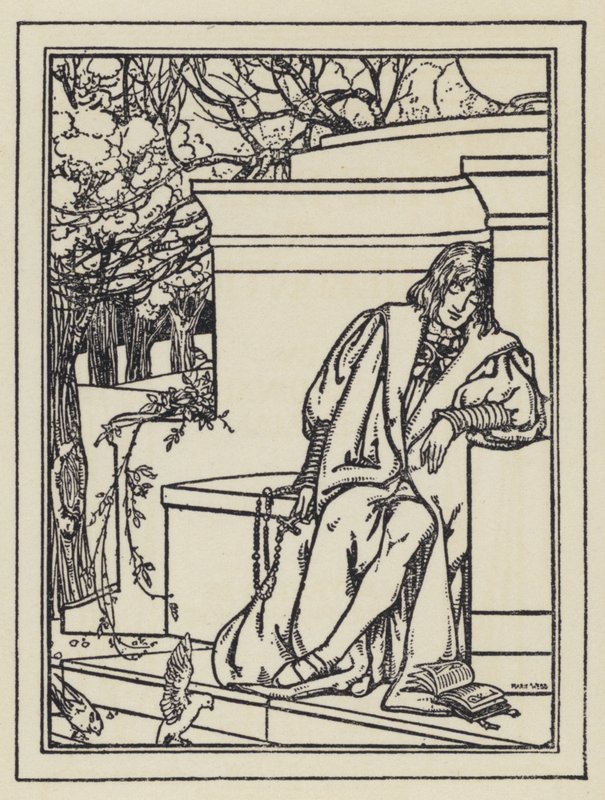 Illustrazione per Il Sogno di Geronzio del Cardinale Newman da Marie Preaud Webb