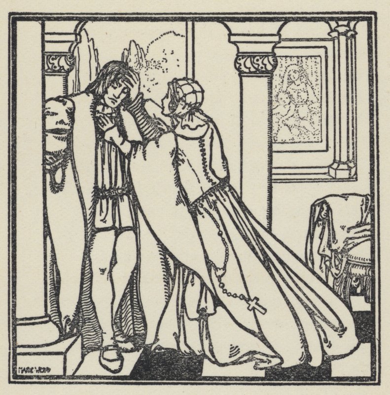 Illustrazione per Il Sogno di Geronzio del Cardinale Newman da Marie Preaud Webb