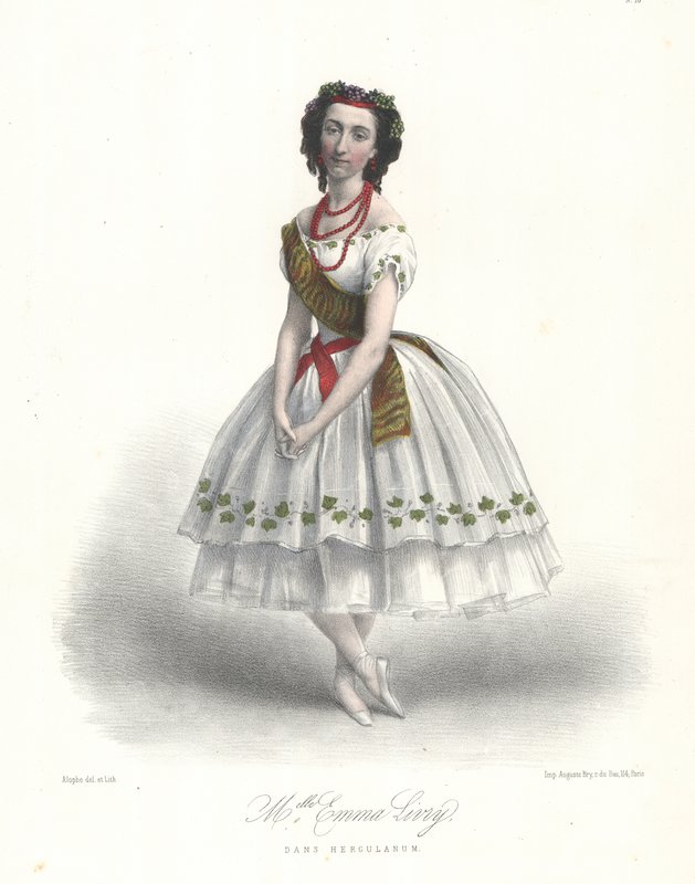 La ballerina francese Emma Livry nel balletto Herculanum di Felicien David all