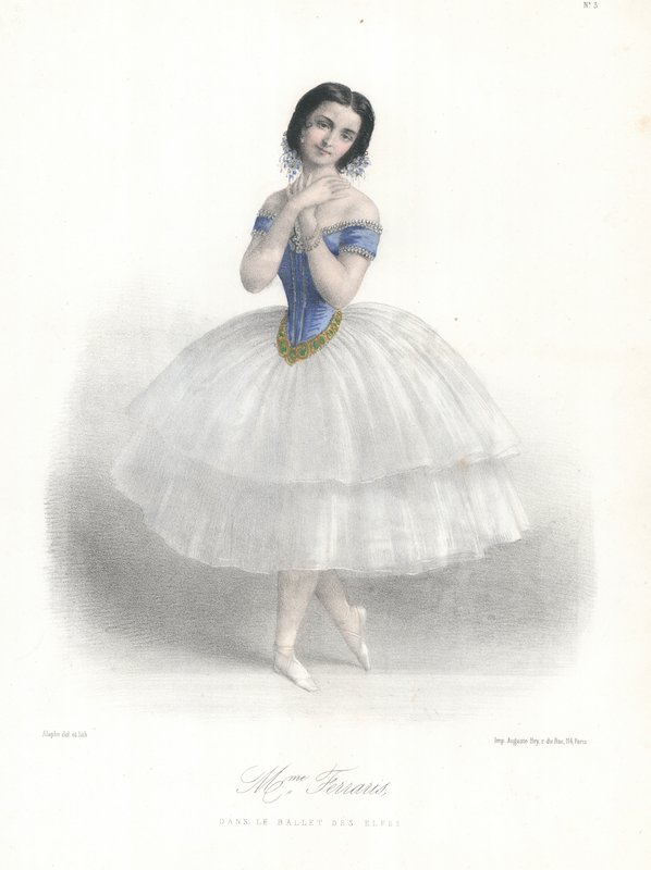 La ballerina italiana Amalia Ferraris nel Ballet des Elfes all