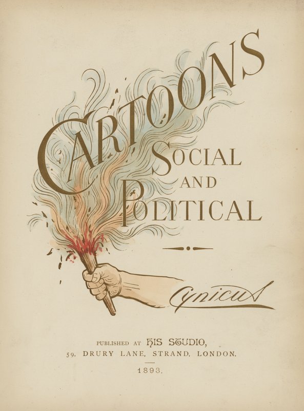 Illustrazione della pagina del titolo per Cartoons Social and Political di Cynicus da Martin Cynicus Anderson