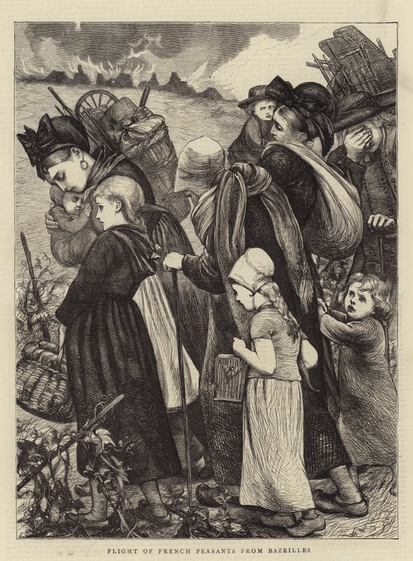 Fuga dei contadini francesi da Bazeilles da Mary Ellen Edwards