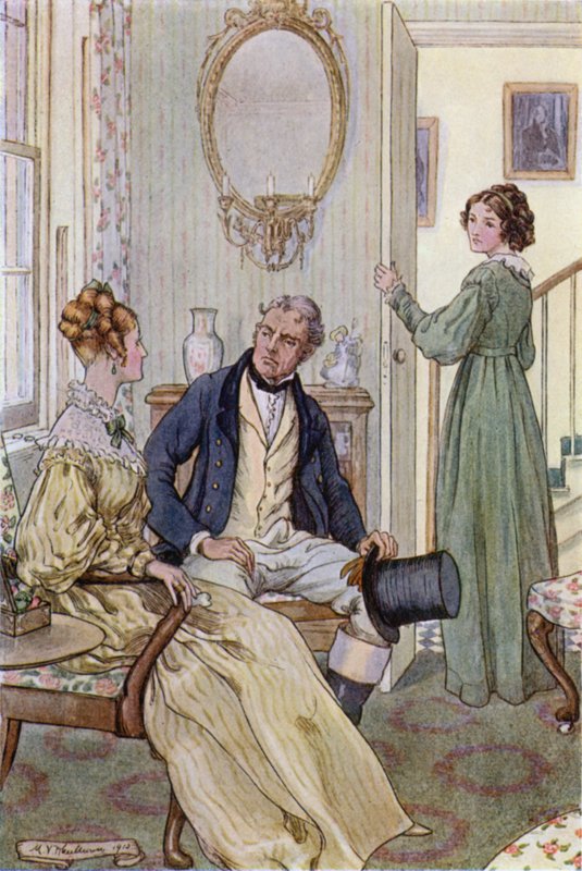 Illustrazione per Mogli e Figlie di Mrs Gaskell da Mary V. Wheelhouse