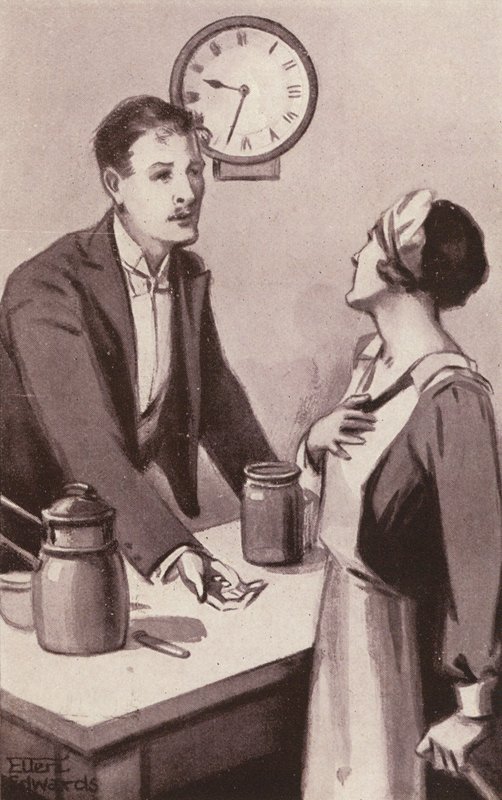 Illustrazione per Kipps di H.G. Wells da Mary Ellen Edwards