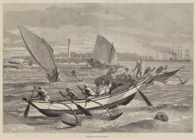 Barche di Ceylon a Galle da Matthew White Ridley