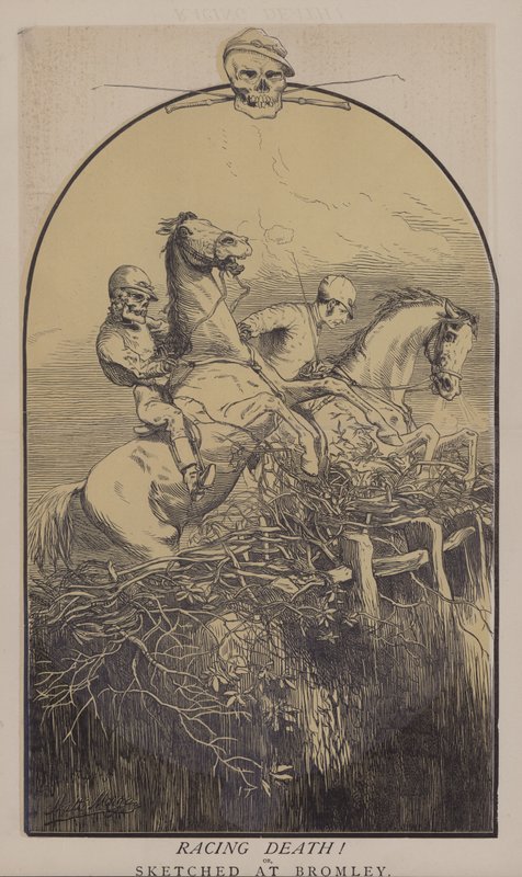 Corsa alla Morte! (litografia a colori) da Matthew