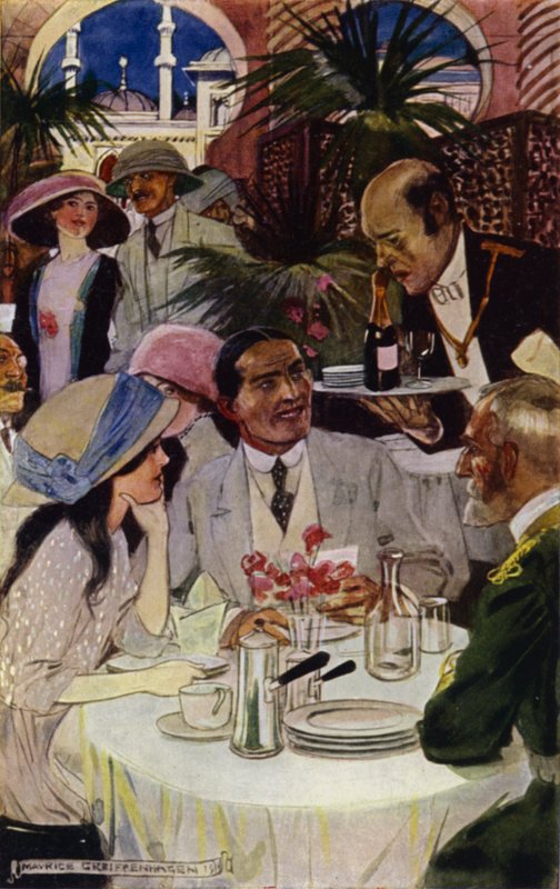 Visita a Baghdad: Al ristorante da Maurice (after) Greiffenhagen