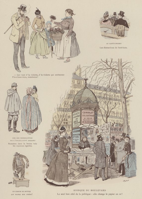 Illustrazione per Paris Brillant da Maurice Charles Mathieu Bonvoisin