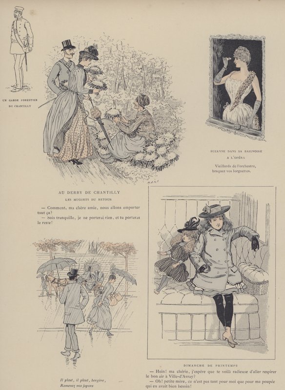 Illustrazione per Paris Brillant (litografia a colori) da Maurice Charles Mathieu Bonvoisin