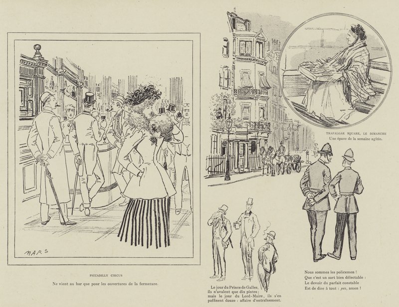 Illustrazione per La Vie De Londres di Mars da Maurice Charles Mathieu Bonvoisin