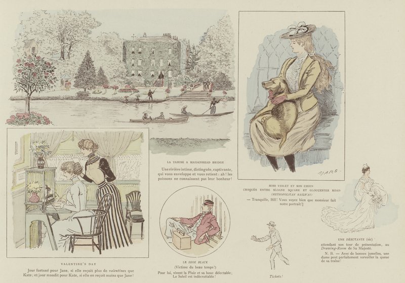 Illustrazione per La Vie De Londres di Mars da Maurice Charles Mathieu Bonvoisin