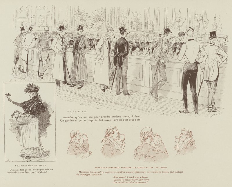 Illustrazione per La Vie De Londres di Mars da Maurice Charles Mathieu Bonvoisin