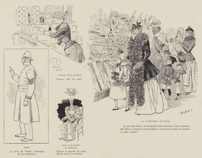 Illustrazione per La Vie De Londres di Mars da Maurice Charles Mathieu Bonvoisin