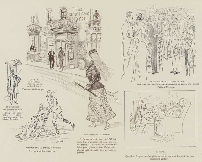 Illustrazione per La Vie De Londres di Mars da Maurice Charles Mathieu Bonvoisin