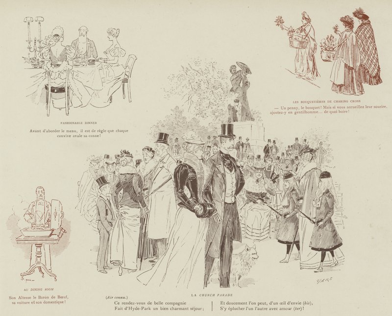 Illustrazione per La Vie De Londres di Mars da Maurice Charles Mathieu Bonvoisin
