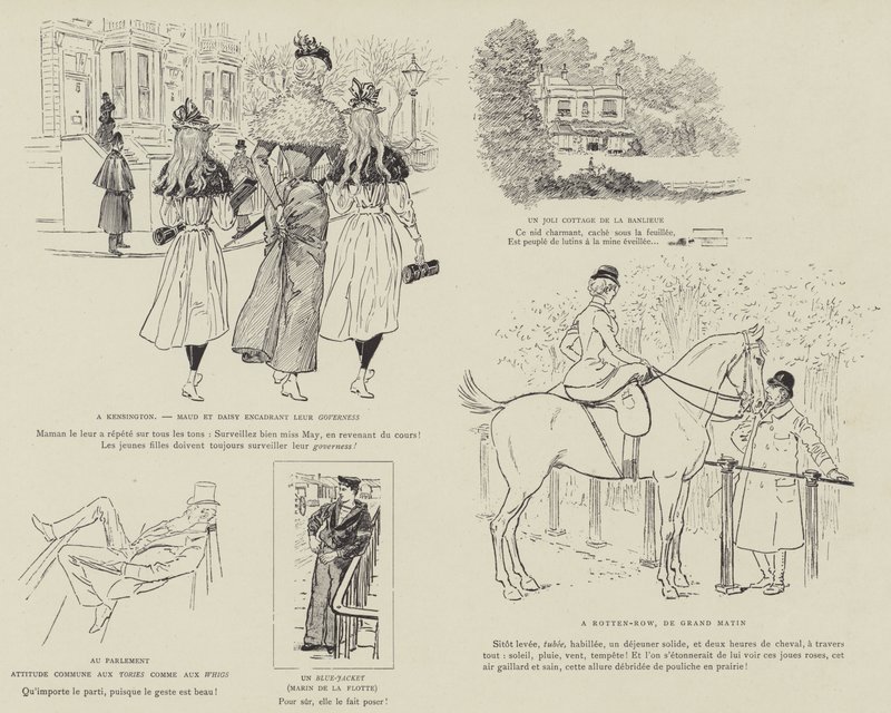 Illustrazione per La Vie De Londres di Mars da Maurice Charles Mathieu Bonvoisin