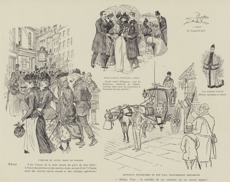 Illustrazione per La Vie De Londres di Mars da Maurice Charles Mathieu Bonvoisin