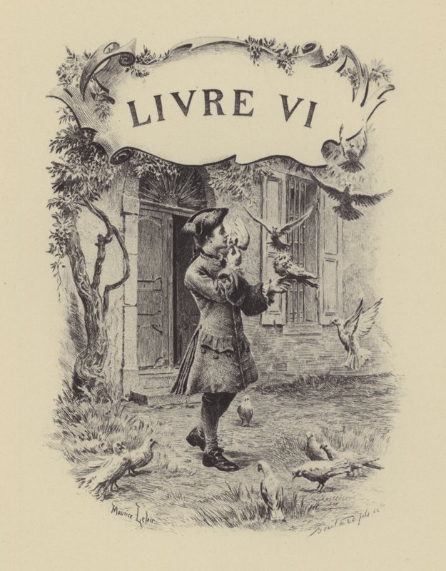 Illustrazione per il Libro VI delle Confessioni di Jean-Jacques Rousseau da Maurice Leloir