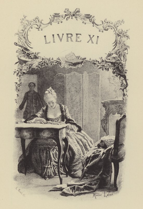 Illustrazione per il Libro XI di Les Confessions de Jean-Jacques Rousseau (incisione) da Maurice Leloir