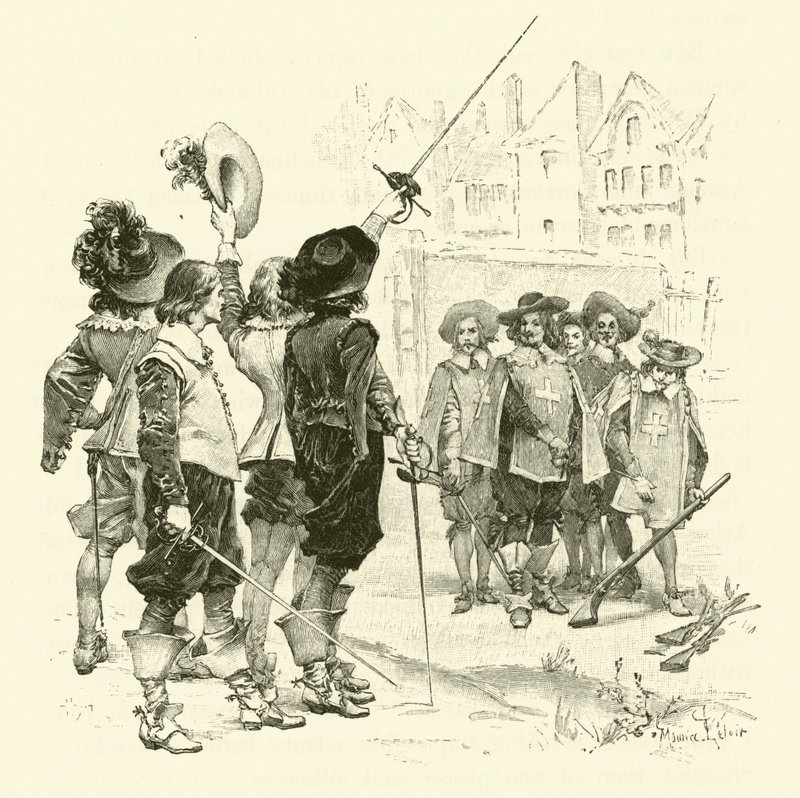 Illustrazione per I Tre Moschettieri da Maurice Leloir