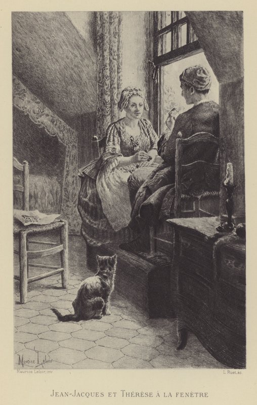Jean-Jacques e Therese alla finestra da Maurice Leloir