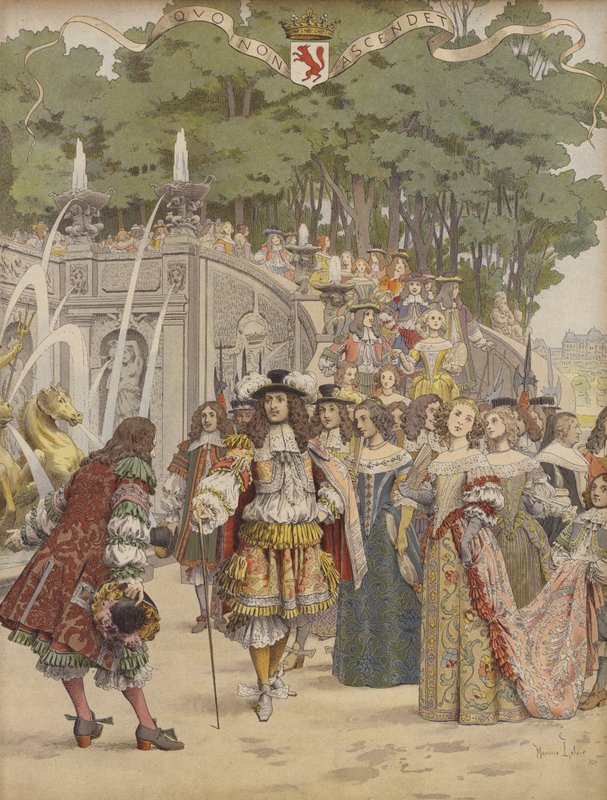 Nicolas Fouquet riceve re Luigi XIV a Vaux da Maurice Leloir